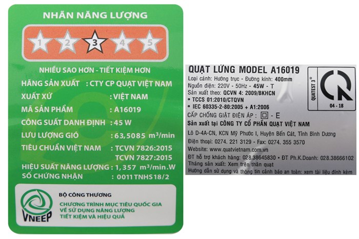 Quạt lửng Asia A16019 Màu Xanh lá