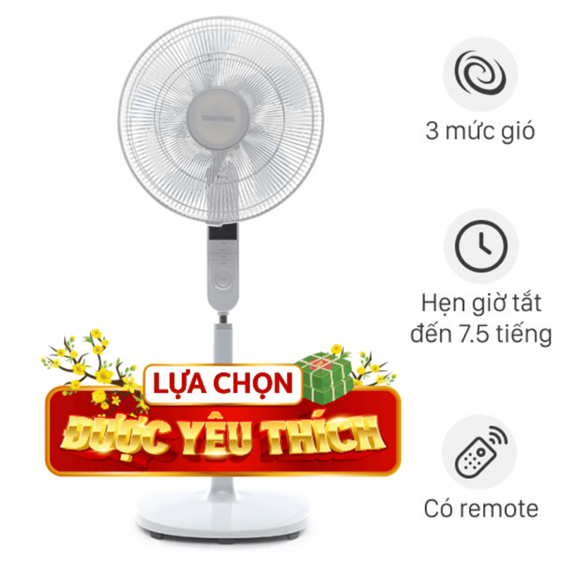 Quạt đứng Toshiba 5 cánh F-LSA20(H)VN 60W