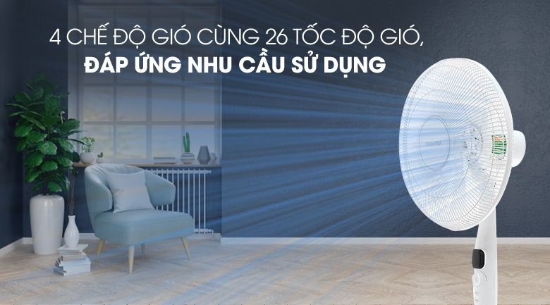 Quạt đứng Toshiba 9 cánh F-LSD10(W)VN 30W