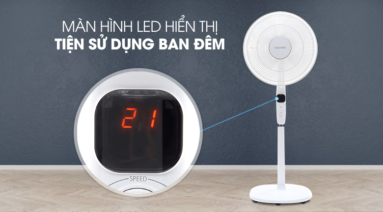 Quạt đứng Toshiba 9 cánh F-LSD10(W)VN 30W