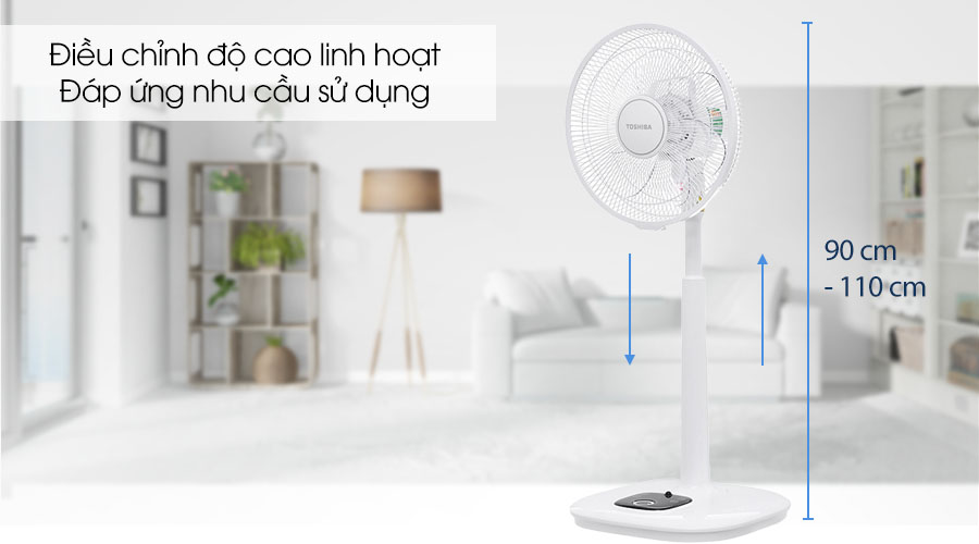 Quạt đứng Toshiba 7 cánh DC inverter F-LSD20(W)VN 25W