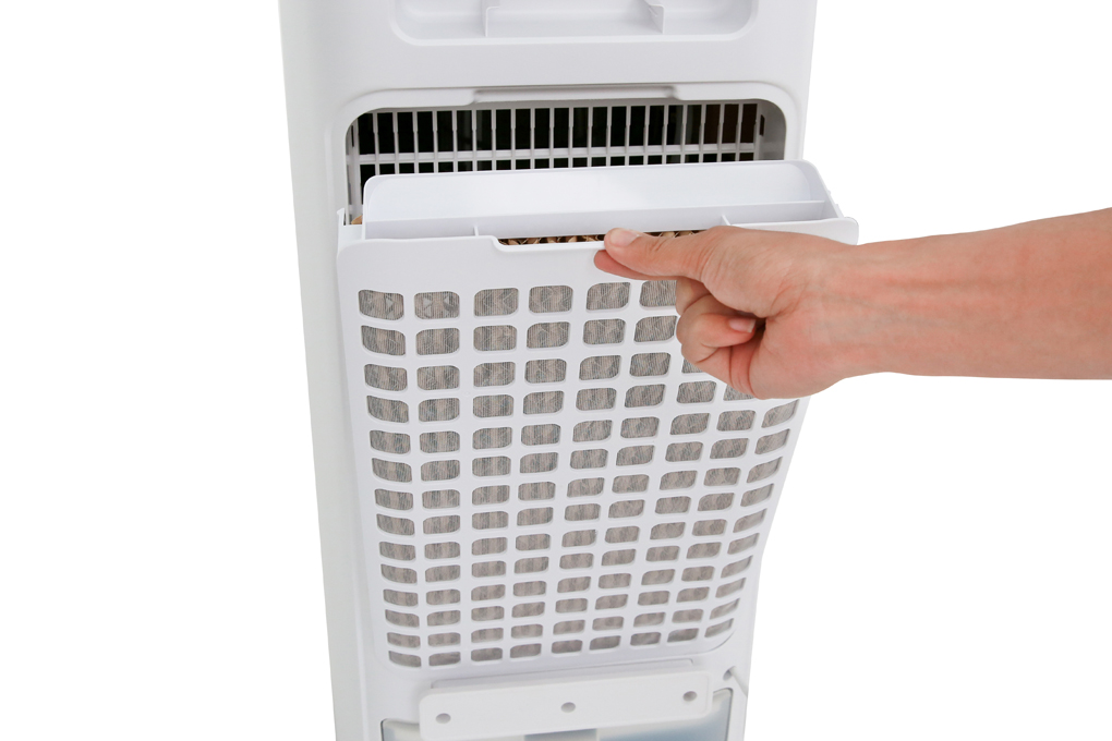 Có 1 tấm lọc bụi thô bên ngoài và 1 tấm làm mát màu xám bên trong giúp lọc sạch không khí - Quạt điều hòa Kangaroo KG50F68 Có 1 tấm lọc bụi thô bên ngoài và 1 tấm làm mát màu xám bên trong giúp lọc sạch không khí - Quạt điều hòa Kangaroo KG50F68