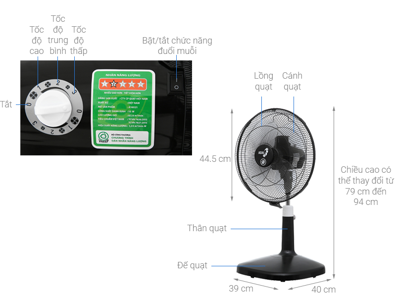 Quạt lửng Asia A16021-DV0