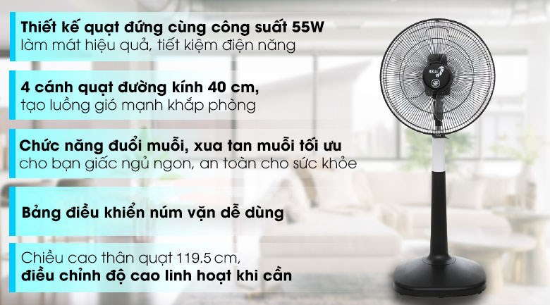 Quạt đứng Asia 4 cánh D16026-DV0 55W - 2