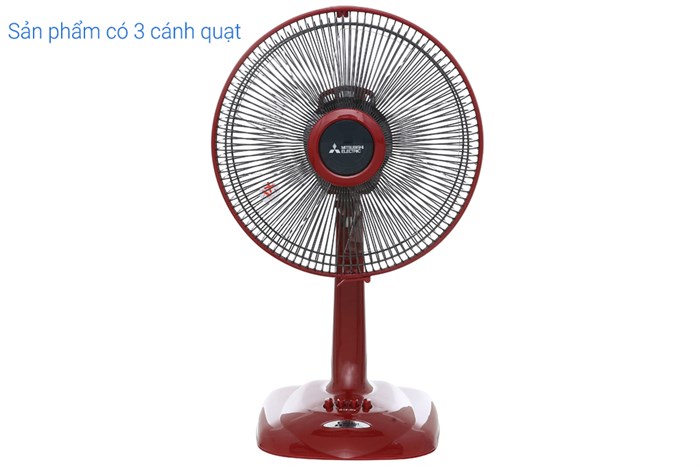 Quạt bàn Mitsubishi Electric 3 cánh D12-GV CY-RD 38W Màu Đỏ