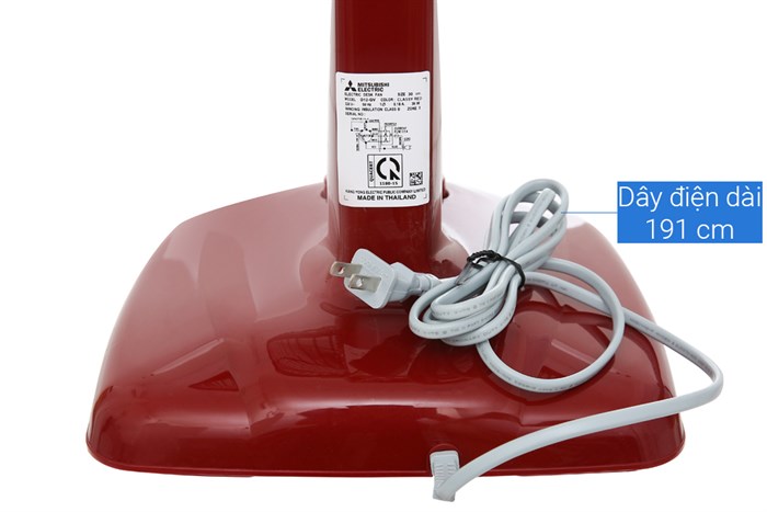 Quạt bàn Mitsubishi Electric 3 cánh D12-GV CY-RD 38W Màu Đỏ
