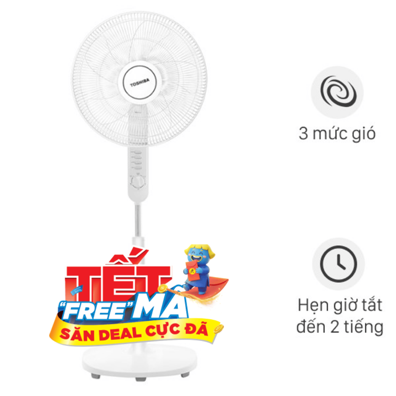 Quạt đứng Toshiba  5 cánh F-LSA10(W)VN 50W