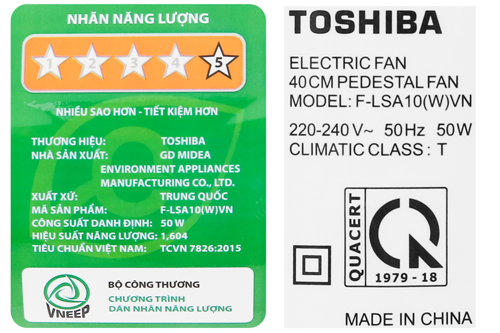 Bán quạt đứng Toshiba F-LSA10(W)VN