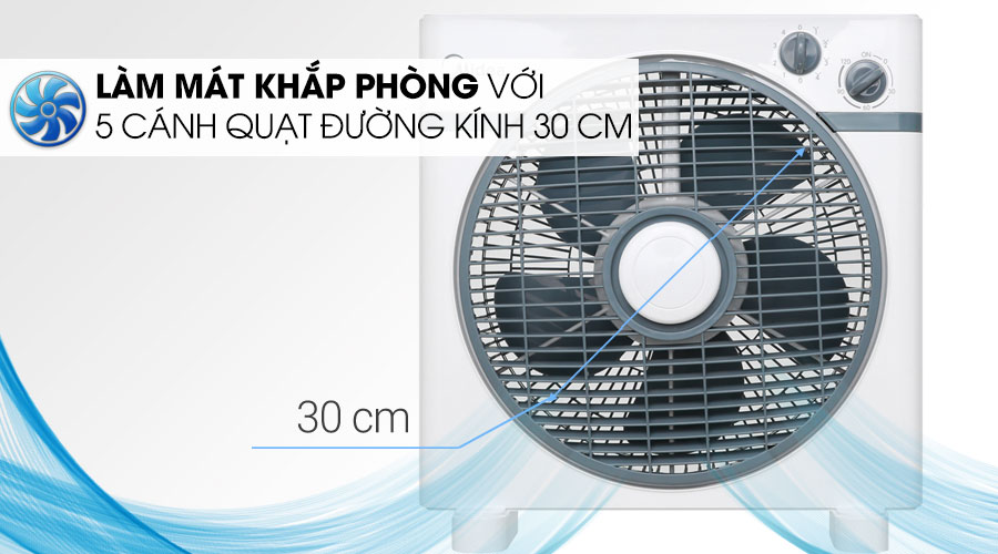 Quạt hộp Midea 5 cánh KYT30-15A 40W