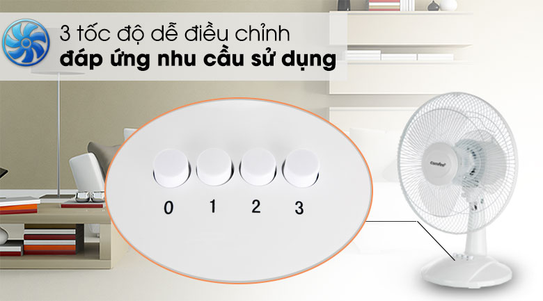 Quạt bàn Comfee 3 cánh CF-TF3008MB 36W