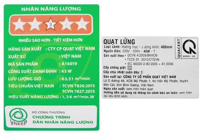 Quạt lửng Asia 3 cánh A16019-XV0 45W Màu Xám