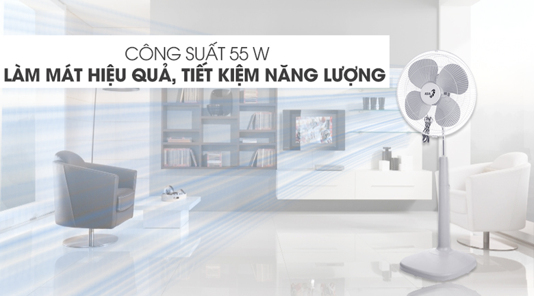 Công suất - Quạt đứng Asia D16026-XV0 Xám