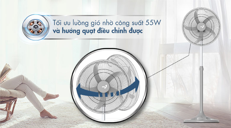 Quạt đứng - Quạt đứng Asia D18004-XV1 Xám