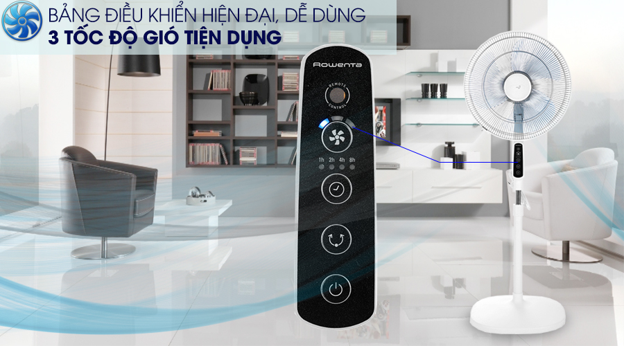  Điều khiển - Quạt đứng Asia D16028-TV0 Trắng