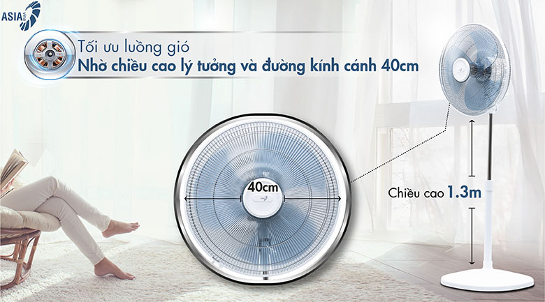 Quạt đứng Asia D16027-TV0