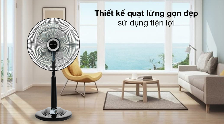 Quạt lửng Sharp PJ-L40RV-DG - Kiểu quạt lửng chắc chắn