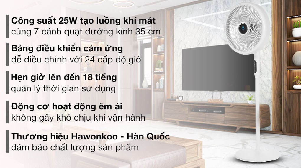 Quạt đứng Hawonkoo DC inverter FDH-012