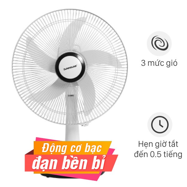Quạt sạc điện Sunhouse  5 cánh SHD7223 24W