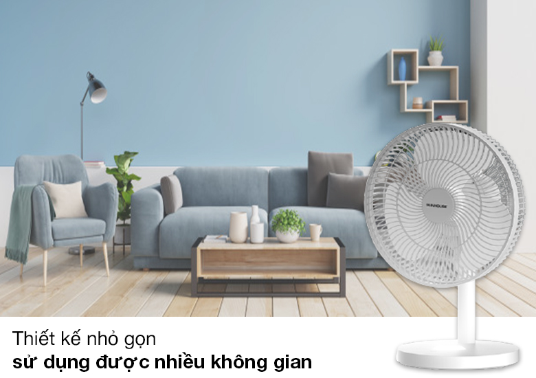 Thiết kế - Quạt sạc điện Sunhouse SHD7115