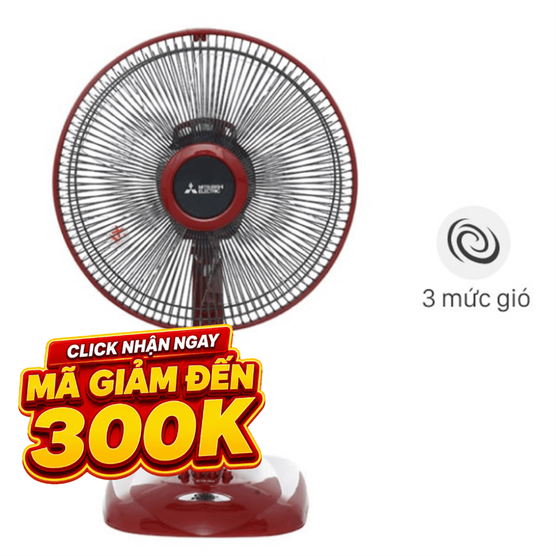 Quạt bàn Mitsubishi Electric  5 cánh D12-GA CY-RD 37W