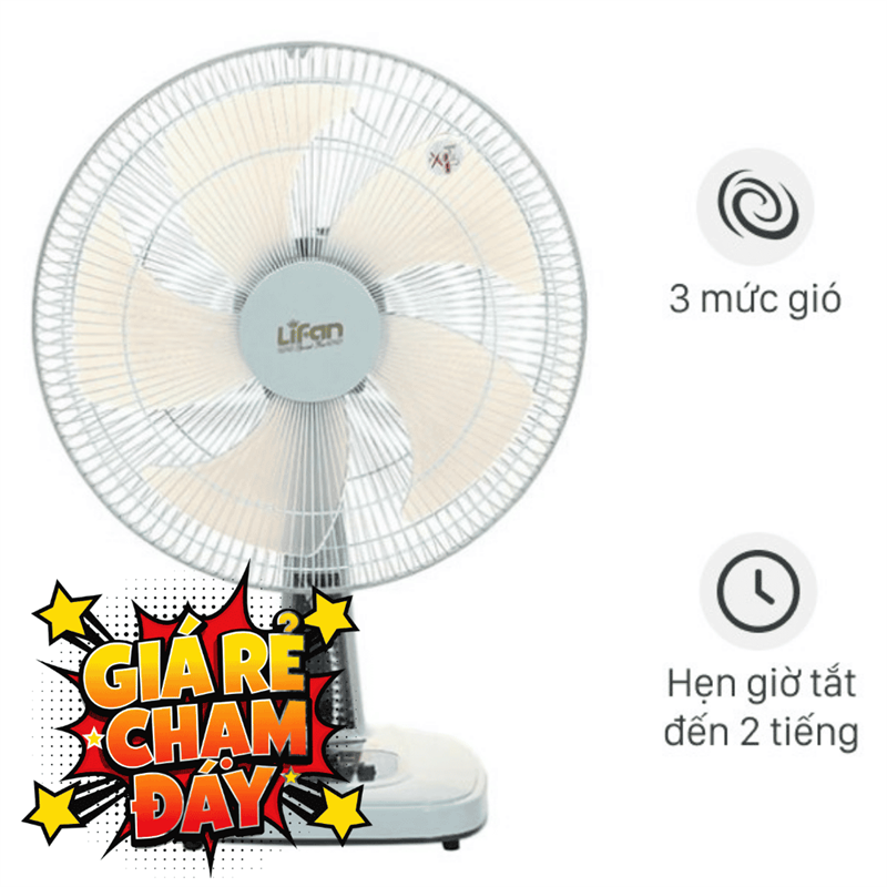Quạt bàn Lifan  5 cánh B-398 45W