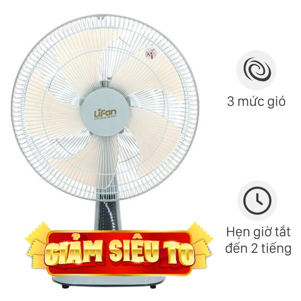 Quạt bàn Lifan 5 cánh B-398 45W