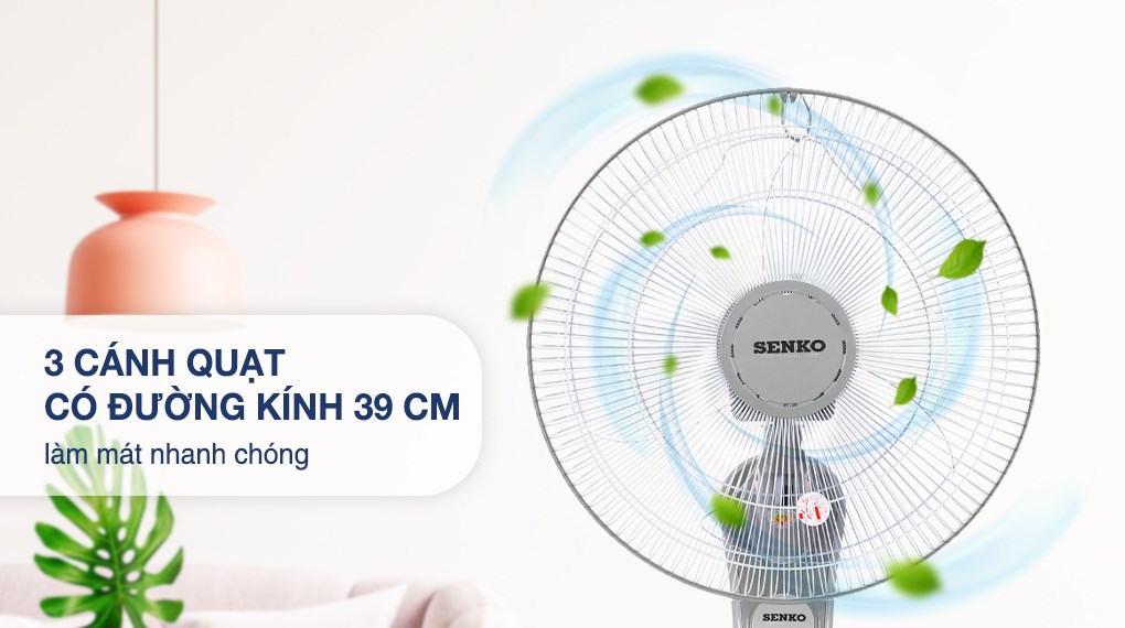 Quạt treo tường Senko 3 cánh T1680 47W