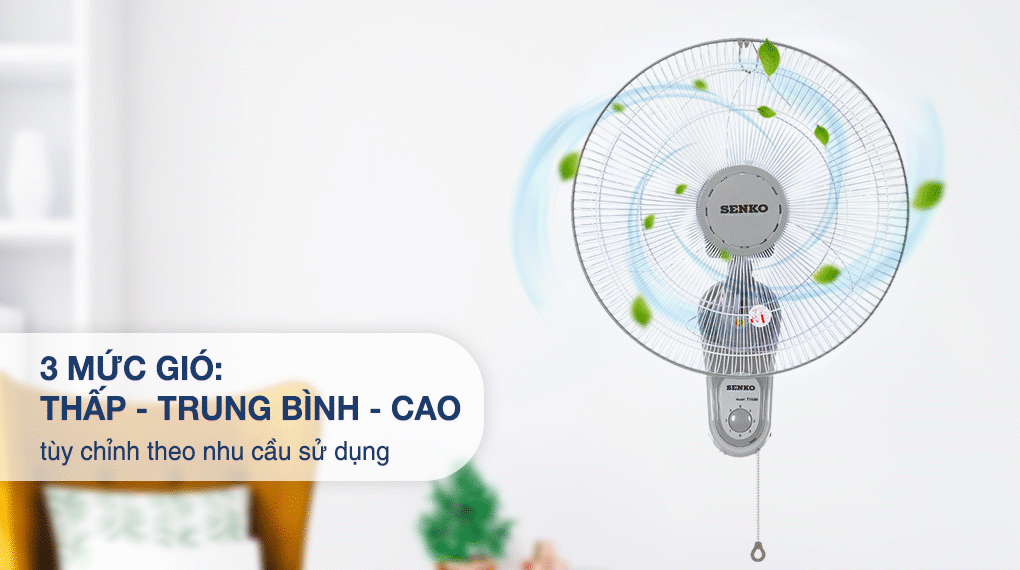 Quạt treo tường Senko 3 cánh T1680 47W