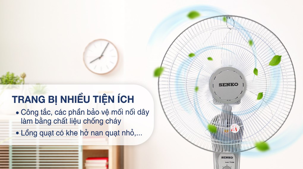Quạt treo tường Senko 3 cánh T1680 47W