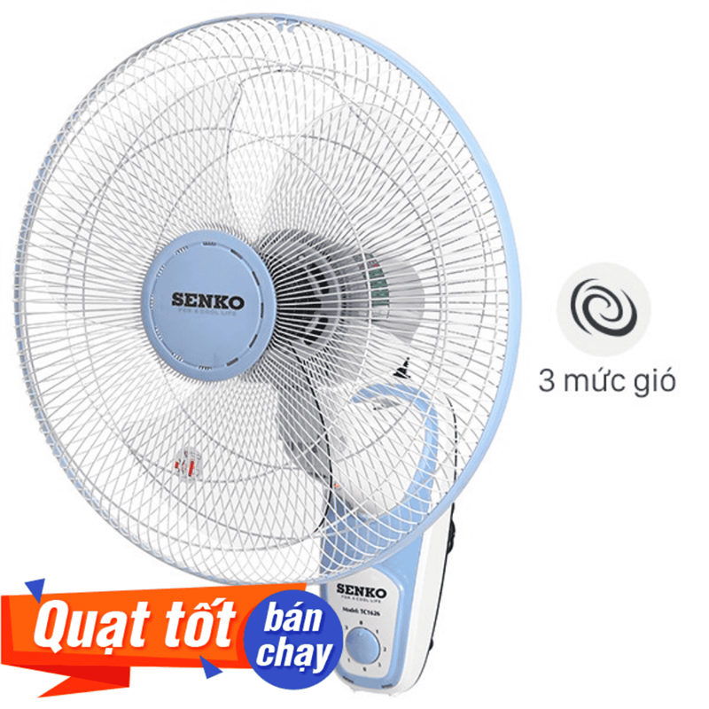 Quạt treo tường Senko  3 cánh TC1626 47W