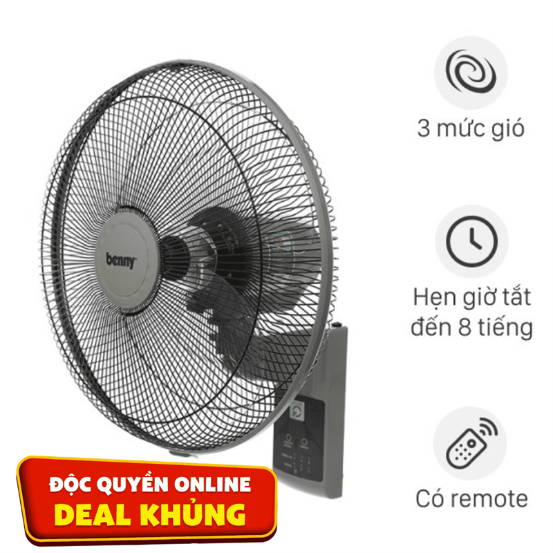 Quạt treo tường Benny 3 cánh FMW16 50W