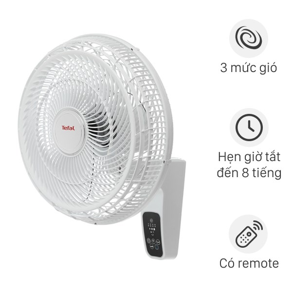 Quạt treo tường Tefal 3 cánh Turbo Life VH657690 55W