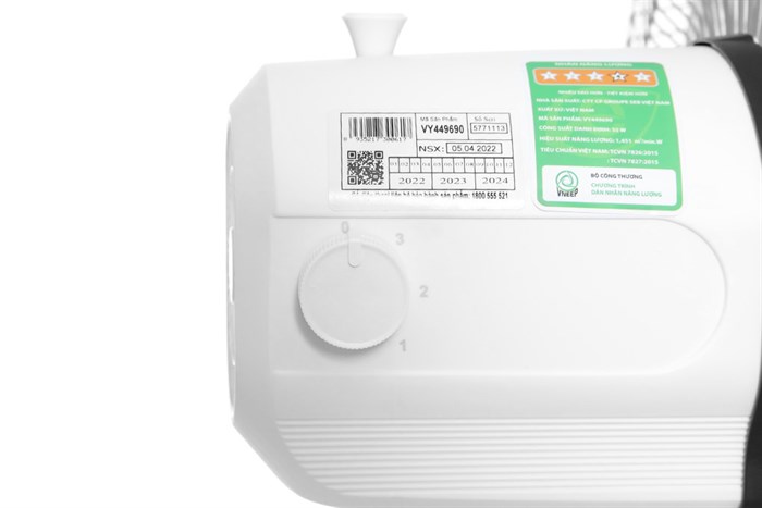 Quạt đứng Asia 3 cánh VY449690 55W Màu Trắng