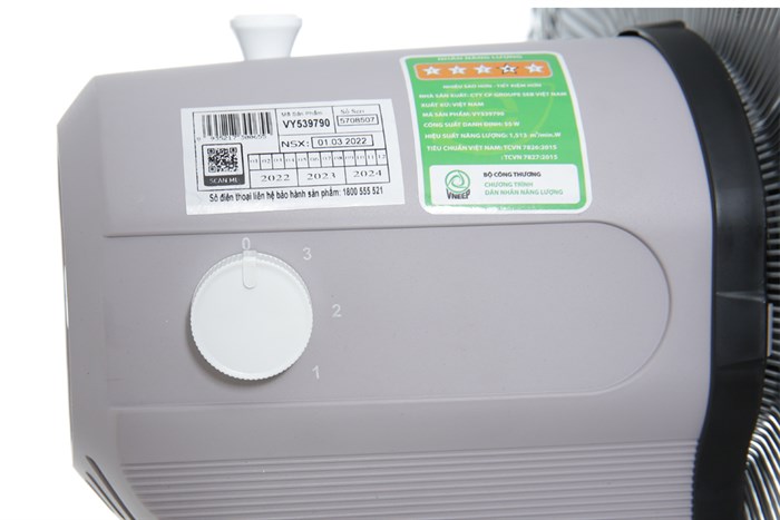 Quạt đứng Asia 5 cánh VY539790 55W Màu Xám