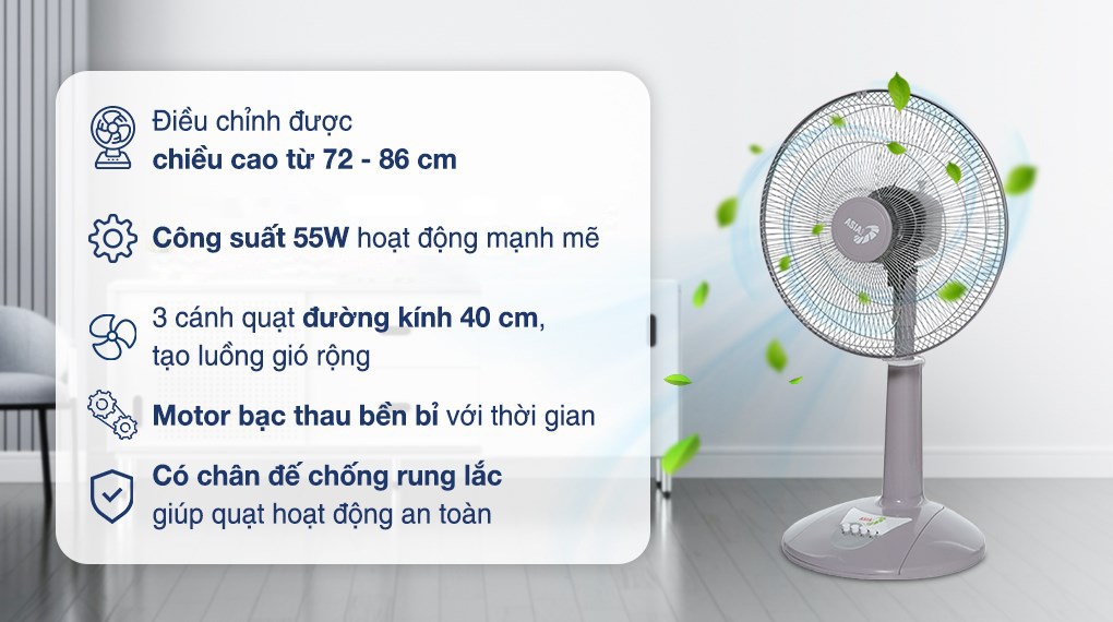 Quạt lửng Asia 3 cánh VY358990 55W