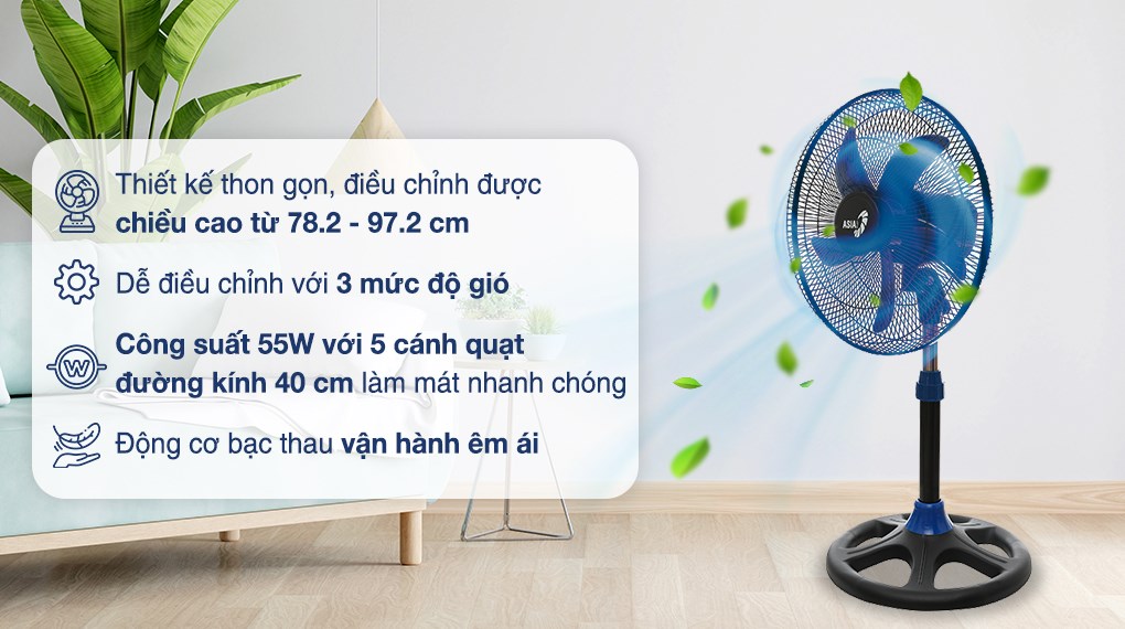 Quạt lửng Asia 5 cánh VY538990 55W