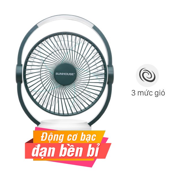 Quạt sạc điện Sunhouse  5 cánh SHD7116 25W