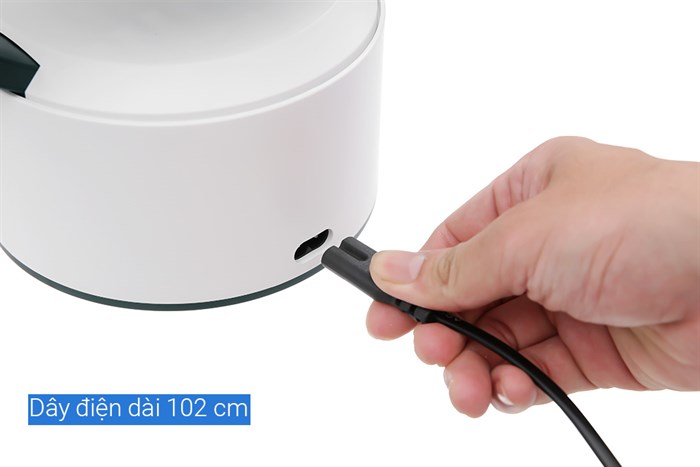 Quạt sạc điện Sunhouse 5 cánh SHD7116 25W Màu Trắng - Xanh