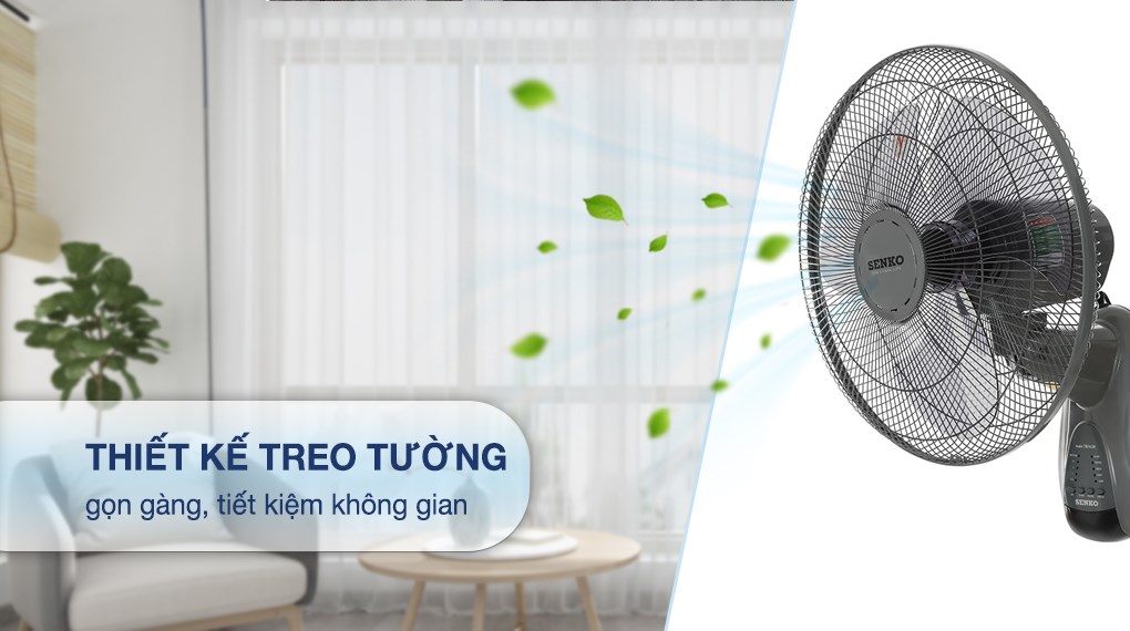 Quạt treo tường Senko 3 cánh TR1628 47W