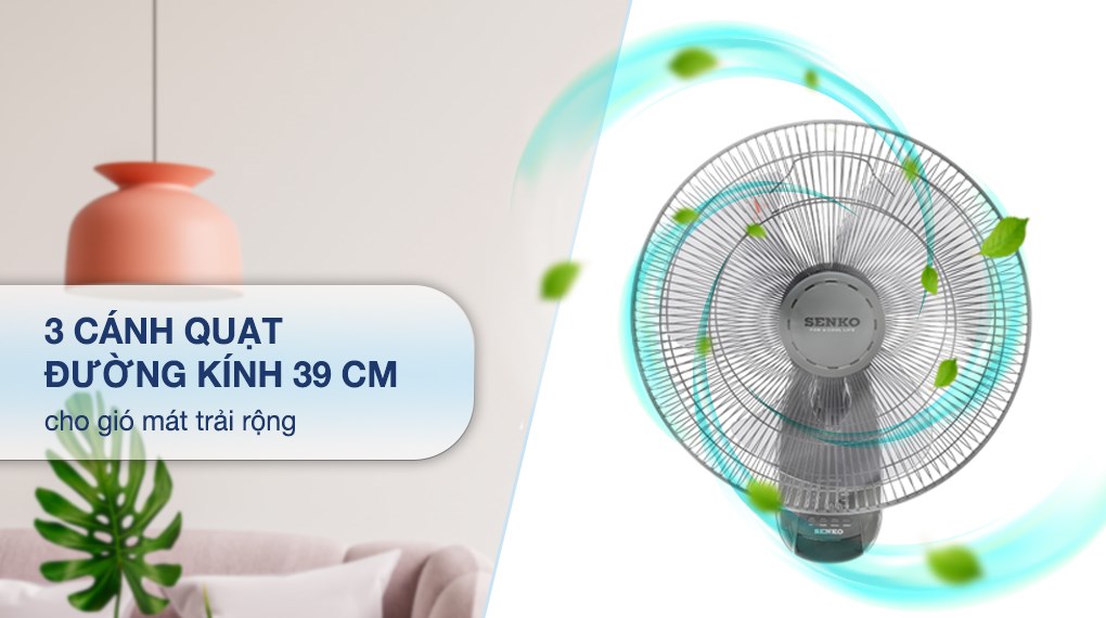 Quạt treo tường Senko 3 cánh TR1628 47W