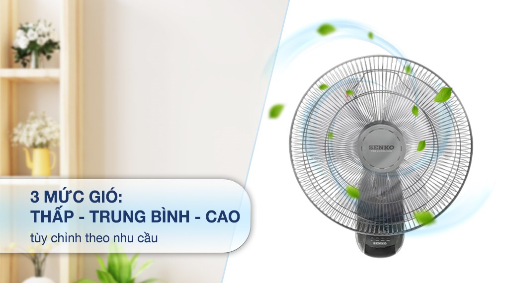 Quạt treo tường Senko 3 cánh TR1628 47W