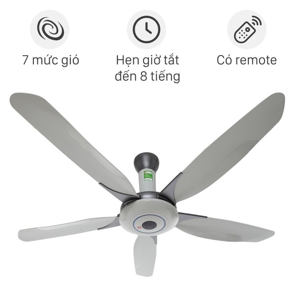 Quạt Trần Kdk 5 Cánh Z60Ws(Gy) 76W