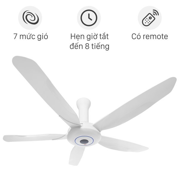 Quạt trần KDK 5 cánh Z60WS(WH) 76W