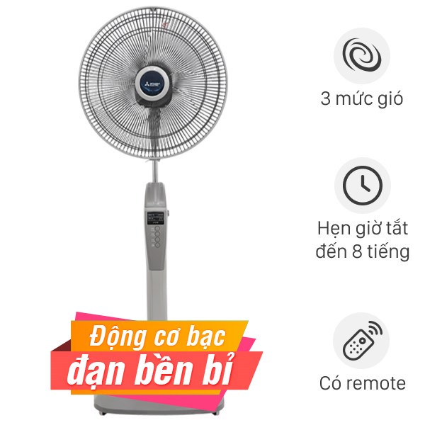 Quạt đứng Mitsubishi Electric  3 cánh LV16-RB SF-GY 47W