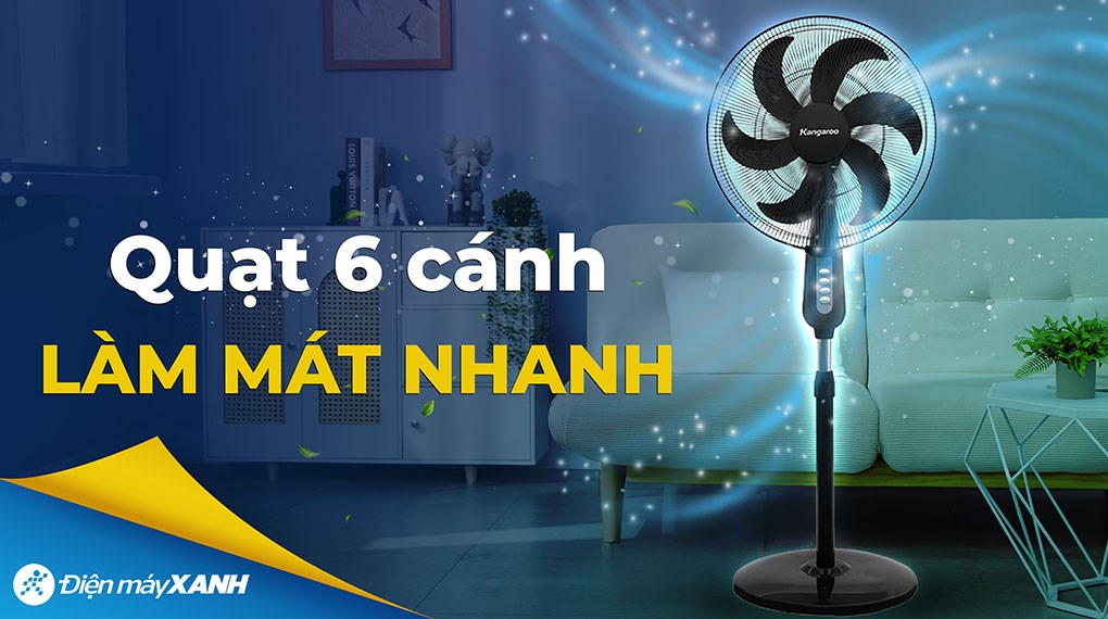 Quạt đứng Kangaroo 6 cánh KGEF06SM 90W