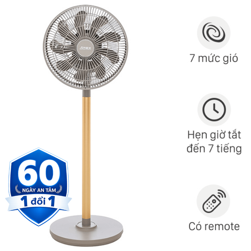 Quạt tuần hoàn Sunhouse  9 cánh APF7326B 38W