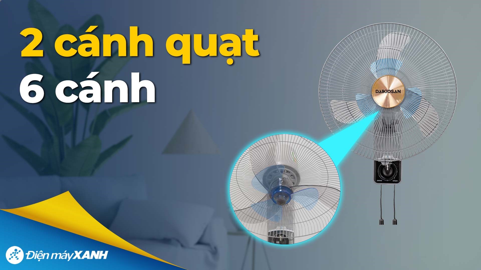 Quạt treo tường Daikiosan 6 cánh DQ120 55W