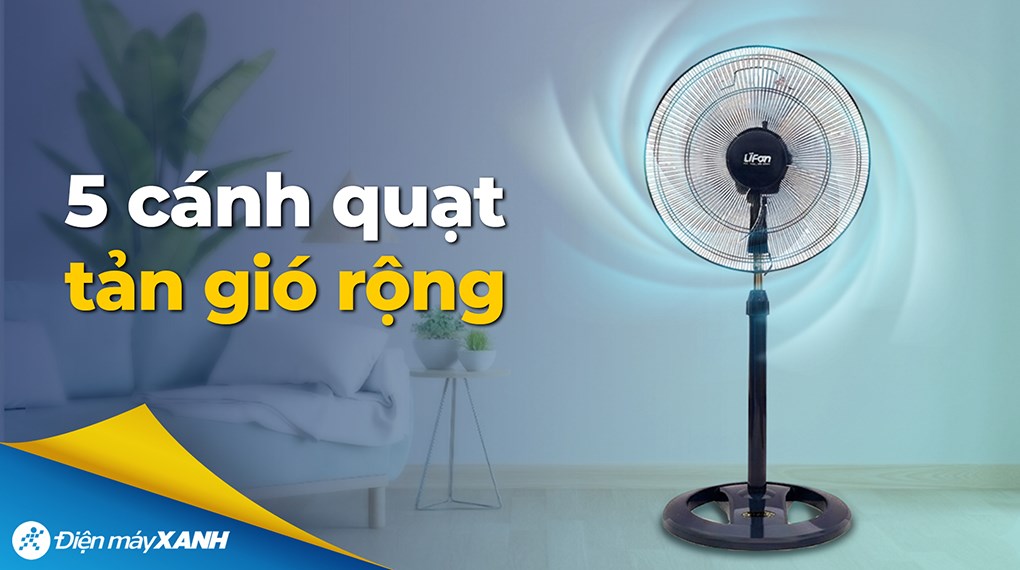 Quạt đứng Lifan 5 cánh Đ-616 45W - Xanh