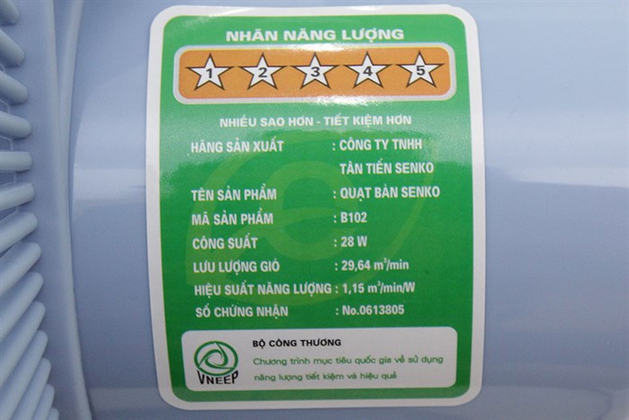 Quạt bàn Senko B102 Màu Môn