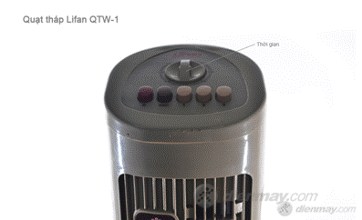Nút điều chỉnh tốc độ gió, chế độ hẹn giờ của Quạt tháp Lifan QTW-1